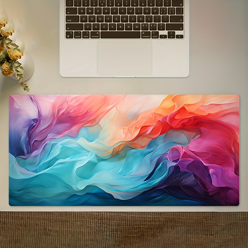 Office Tech Desk - Large Abstract Color Mouse Pad Tech