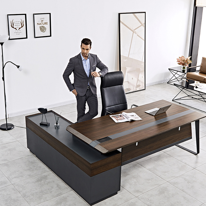 Office Tech Desk - Modern Luxury Wooden Office Desk Workstation