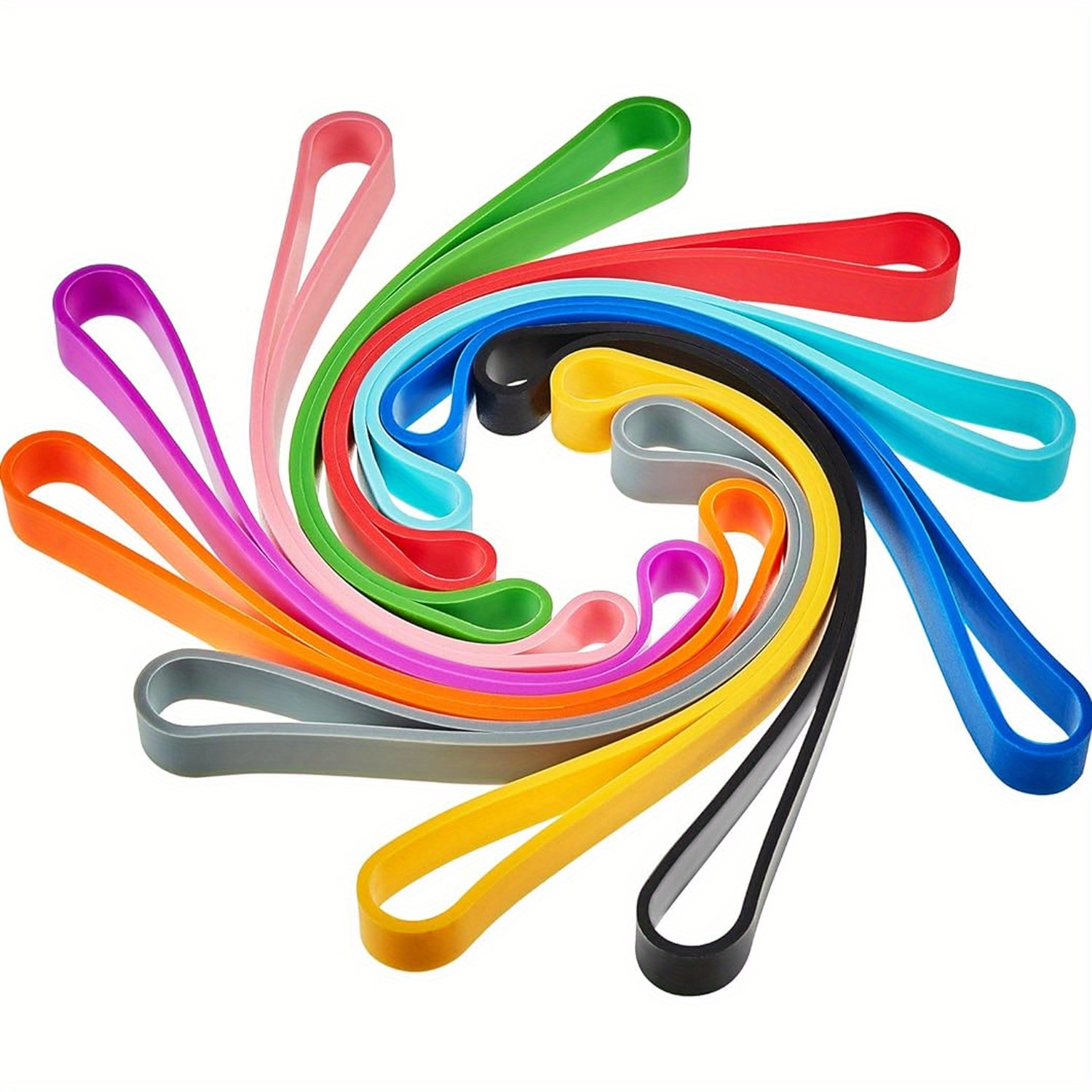 Office Hi Tech - 10 silicone elastic reinforced rubber bands,
