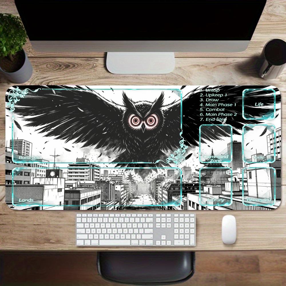 City dark beast playmat cyan t - Office Tech Desk ulasan dan harga