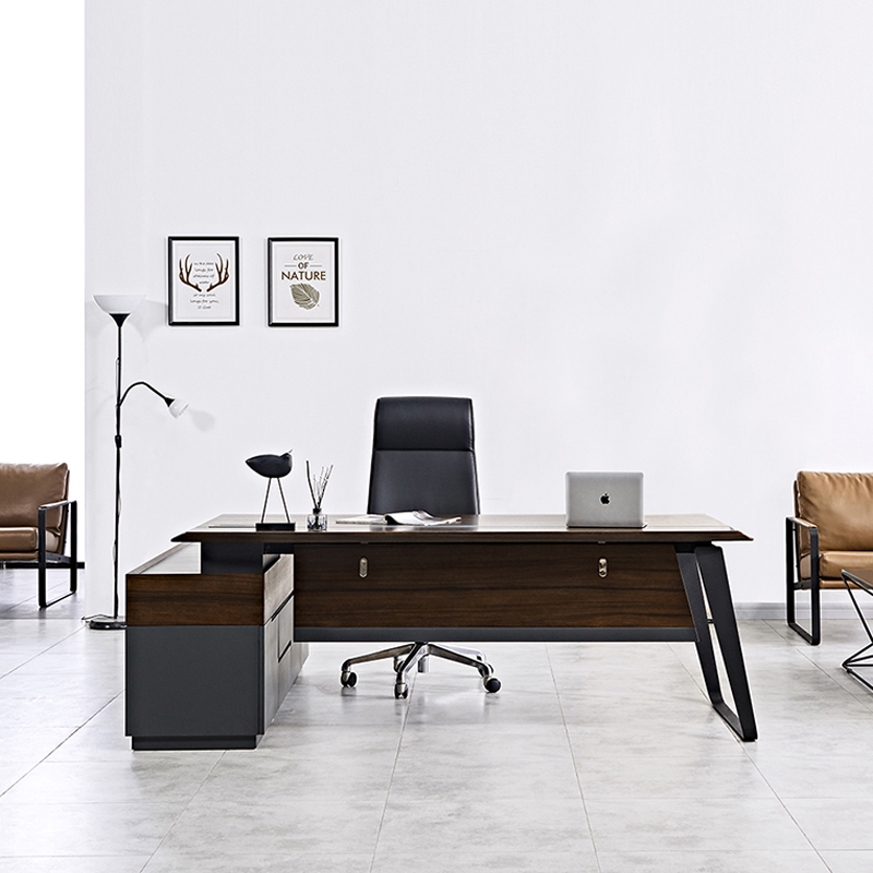 Modern Luxury Wooden Office De - Office Tech Desk ulasan dan harga