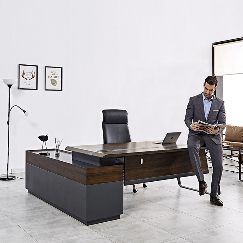 Modern Luxury Wooden Office De - Office Tech Desk ulasan dan harga