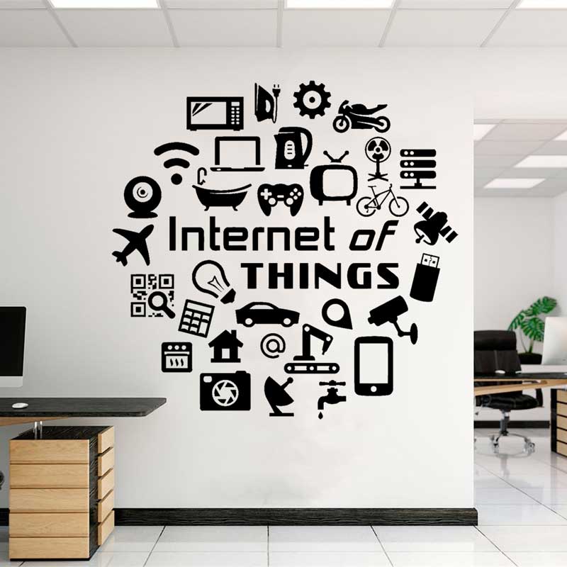 Tech vinyl wall decals Interne - Office Tech Company ulasan dan harga