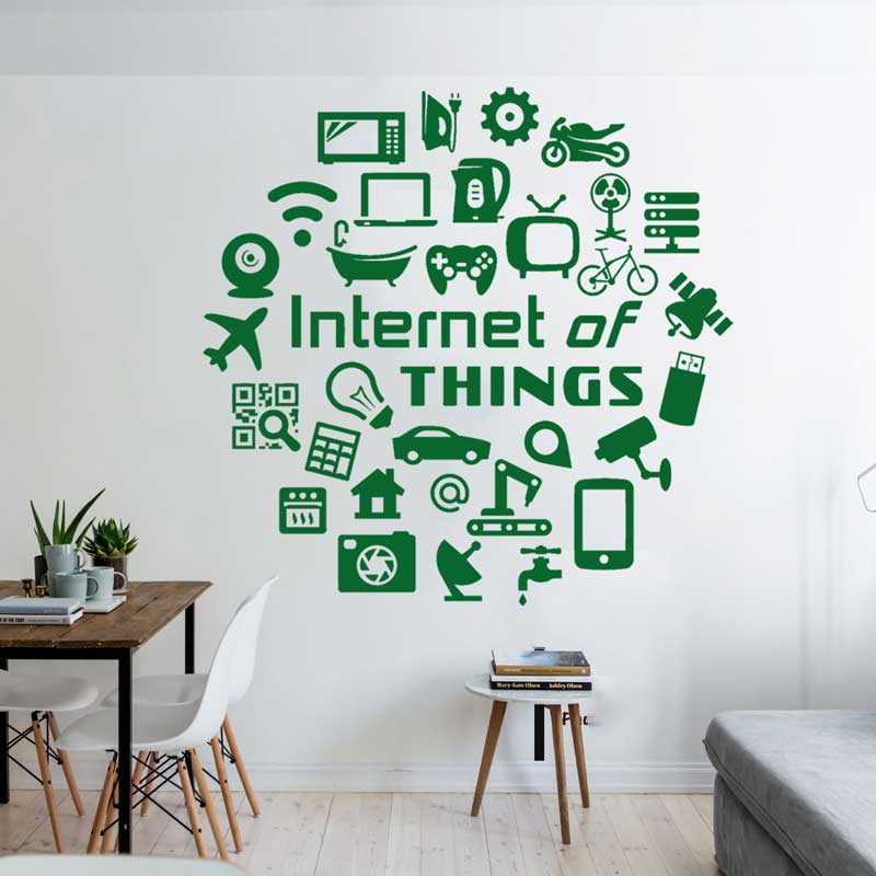 Tech vinyl wall decals Interne - Office Tech Company ulasan dan harga