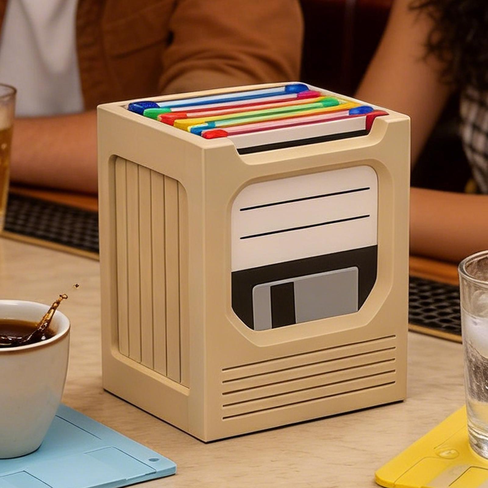 Retro Tech Coaster Holder Set  - Office Tech Desk ulasan dan harga