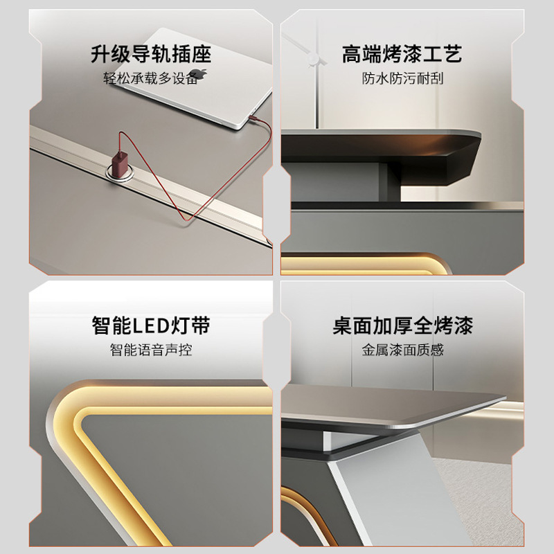 Painted boss table, desk, tech - Office Management Technology ulasan dan harga