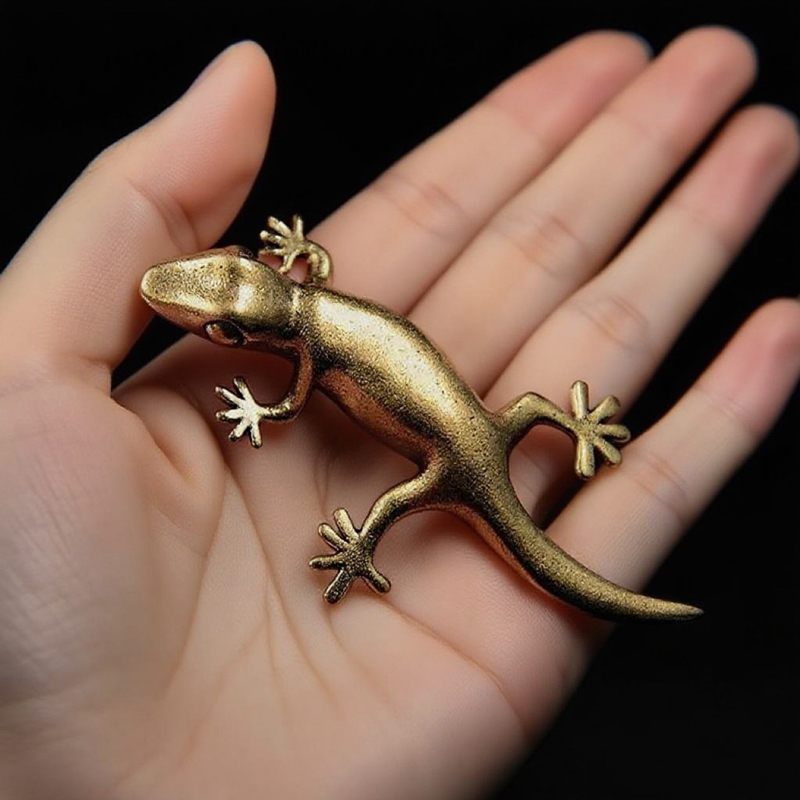Handmade Bronze Retro Gecko Li - Office Hi Tech ulasan dan harga